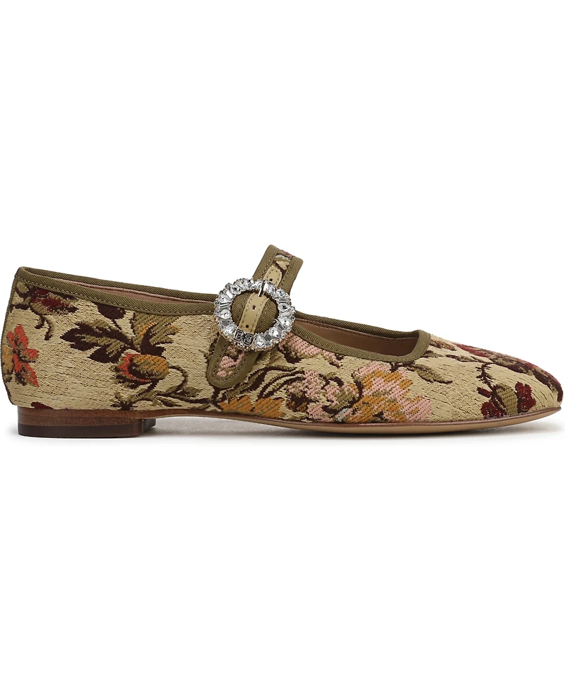 Sam Edelman Women's Michaela Glow Buckled Mary Jane Flats