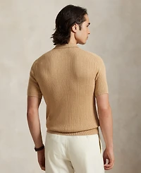 Polo Ralph Lauren Men's Rib-Knit Cotton Johnny Collar Sweater