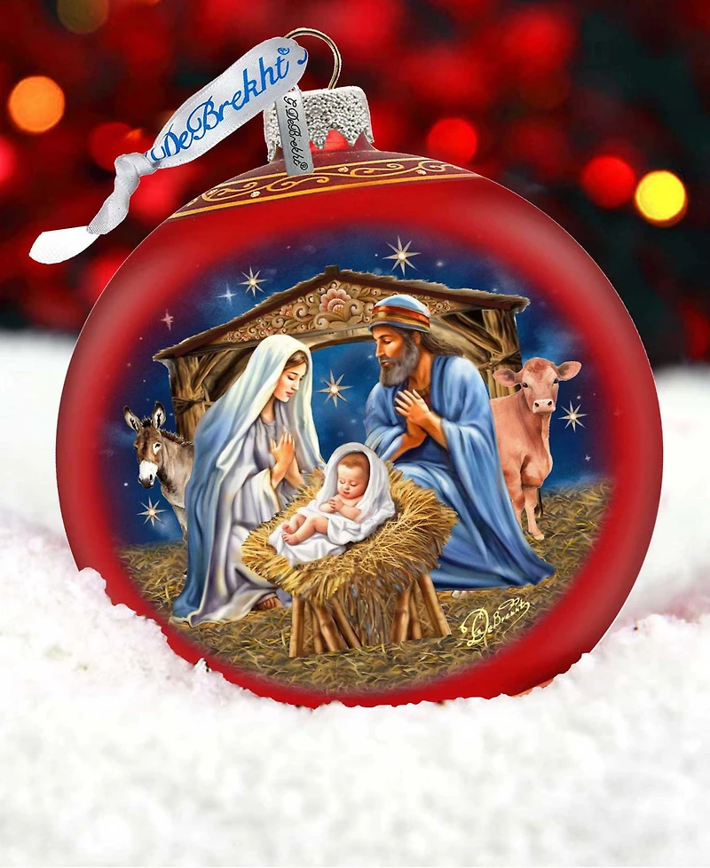 G. Debrekht From Stable to Savior Le Glass Ornament