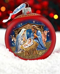 G. Debrekht From Stable to Savior Le Glass Ornament