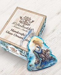 Designocracy Mermaid Christmas Glass Ornaments