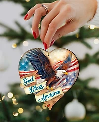 Designocracy God Bless America Christmas Ornament