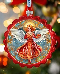 G.Debrekht Angel with Love Glass Christmas Ornament