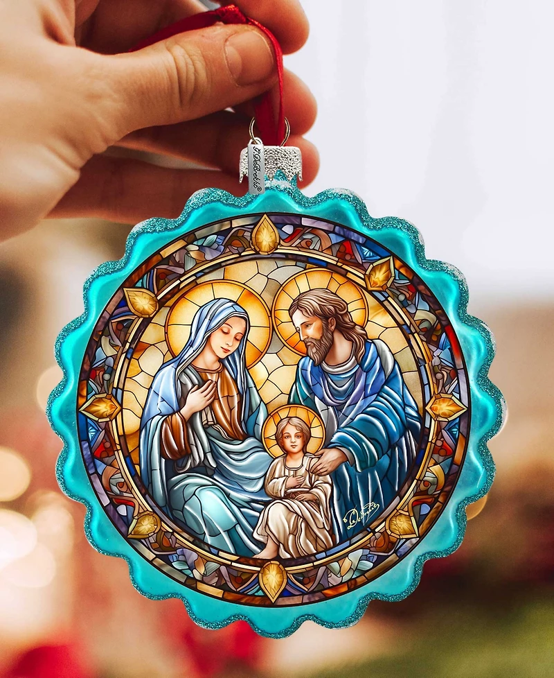 G.Debrekht Family Love Classic Nativity Glass Ornament