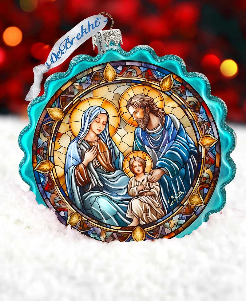 G.Debrekht Family Love Classic Nativity Glass Ornament