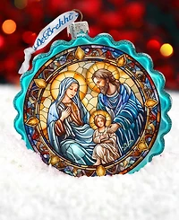 G.Debrekht Family Love Classic Nativity Glass Ornament