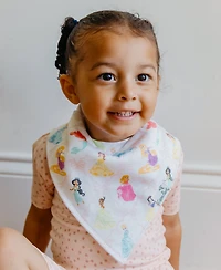 Copper Pearl Baby Girls 4-Pack Disney Princess Bandana Bib Set