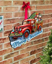 Designocracy Snowman Family Truck Door Hanger