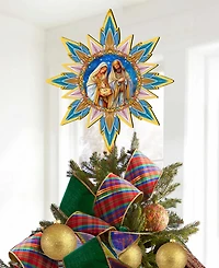 Designocracy Born Under Bright Star Wood Tree Topper