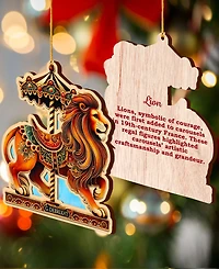 Designocracy Carousel Animals Ornaments, Set of 12