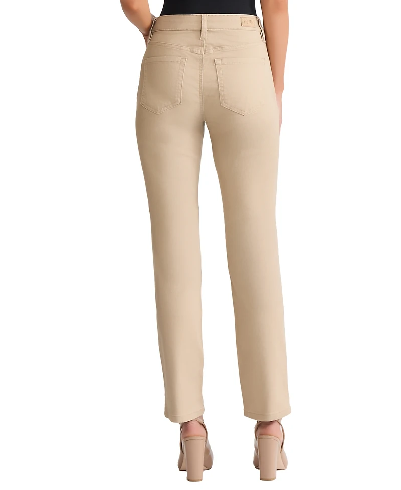 Jones New York Women's Lexington Mid Rise Straight Leg Denim Jeans