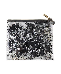 Packed Party Spirit Squad Confetti Everything Pouch, Makeup Bag, Travel Bag,Cosmetic Bag for Women (Blackout