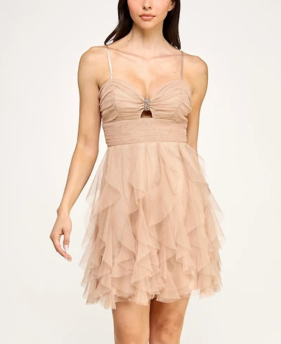 pear culture Women's Strappy Key Hole Front Dress