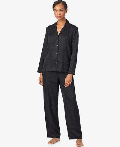 Lauren Ralph Women's Notch Collar and Long Pant Pajama Set