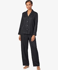Lauren Ralph Women's Notch Collar and Long Pant Pajama Set