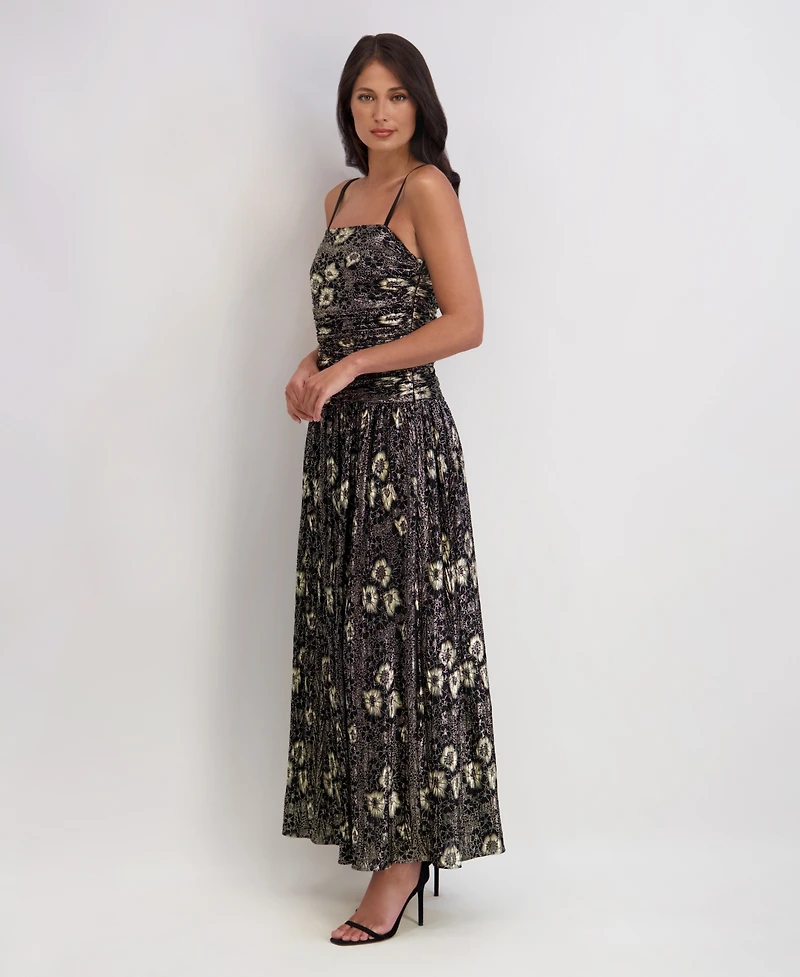 kensie Women's Square Neck Maxi Dress