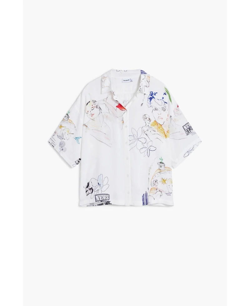 Desigual Women's Short-sleeve shirt faces