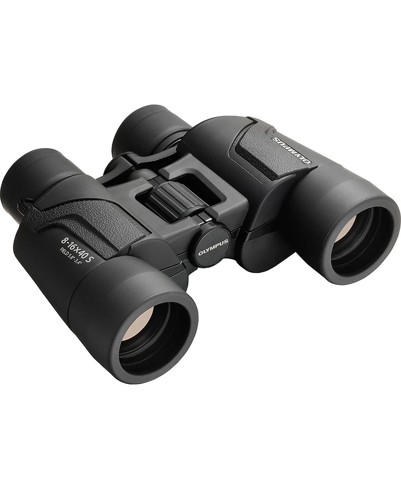 Om System 8-16x40 Explorer S Zoom Porro Prism Binoculars with 3.4 Degree Angle of View, Black