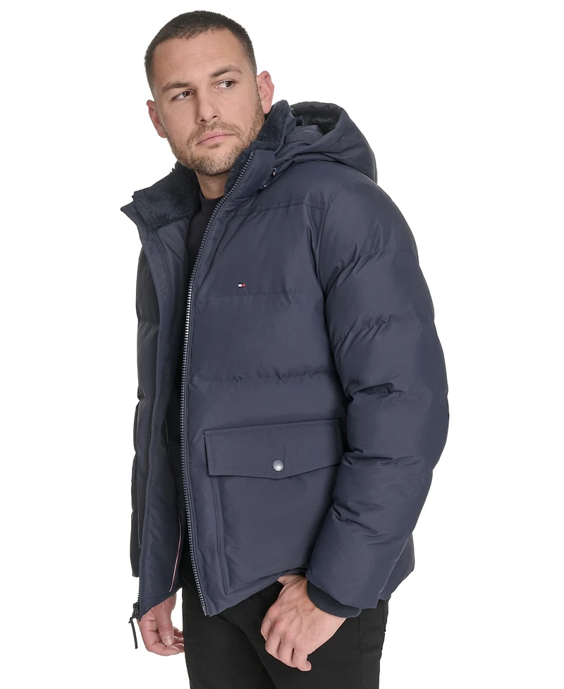 Tommy Hilfiger Men's Two Pocket Hooded Puffer Jacket