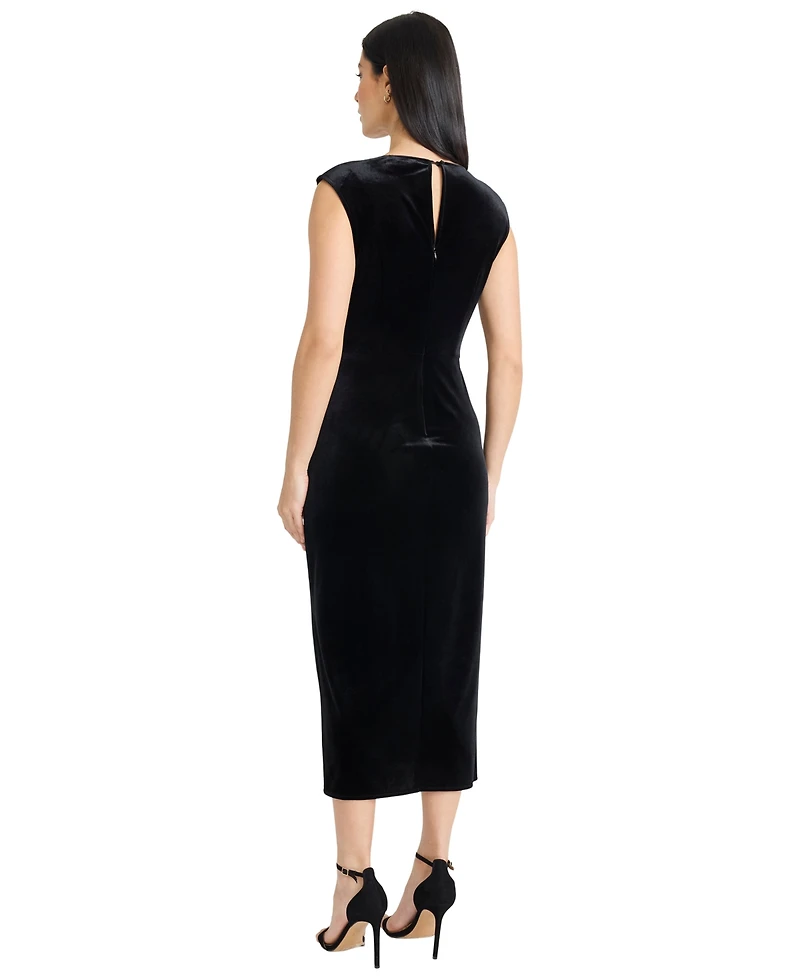 Maggy London Women's Boat Neck Midi Dress