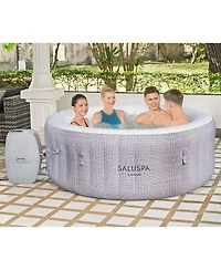 Bestway SaluSpa Cancun AirJet Inflatable Hot Tub with 120 Soothing Jets, Gray