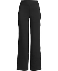 Lands' End Women's Tall Serious Sweats High Rise Fleece Lined Straight Leg Pants