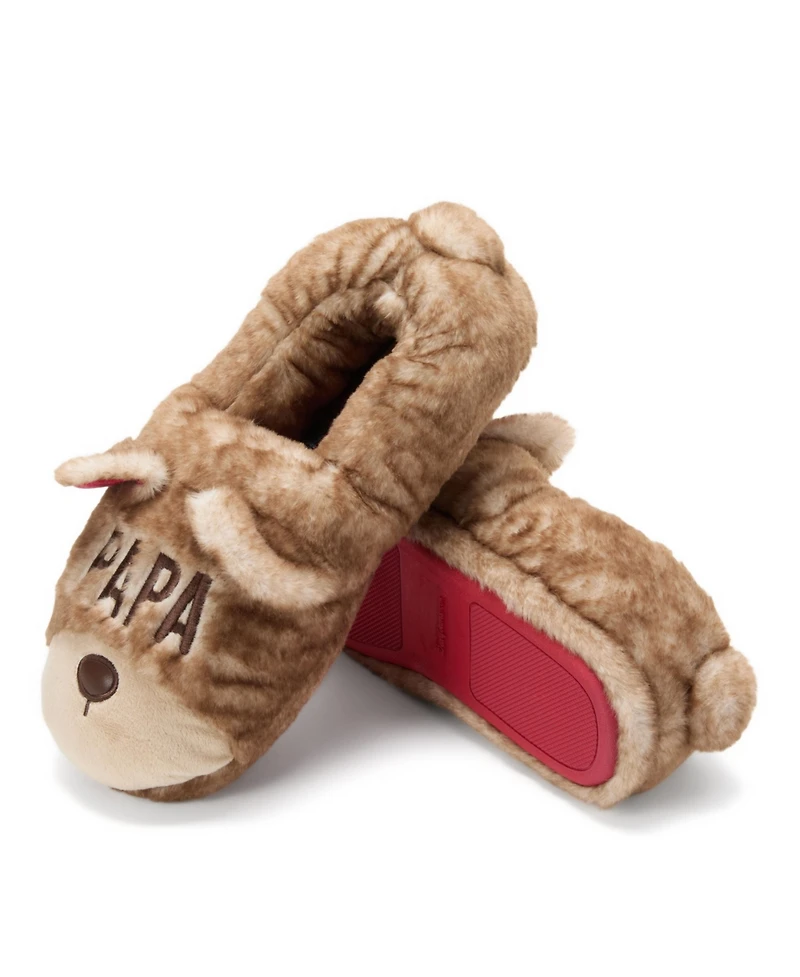 Dearfoams Men's Papa Bear Closed Back Slipper