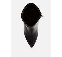 London Rag Desire Suede Back Panel High Ankle Boots Women