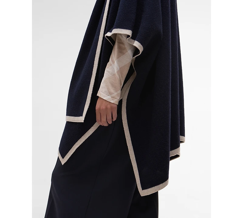 Barbour Women's River 3/4-Sleeve Cape Coat with Scarf