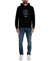 Karl Lagerfeld Paris Men's Embroidered Oversized Pull-On Sweatshirt