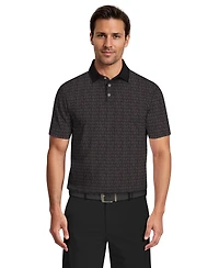 Pga Tour Men's Argyle Jacquard Polo Shirt