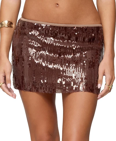 Edikted Women's Kaylee Sequin Mini Skirt