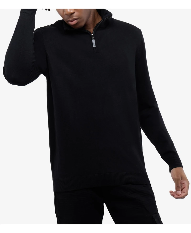 Xray Men's Quarter Zip Mock Neck Sweater