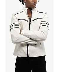 Xray Men's Pu Jacket With Faux Shearling Lining