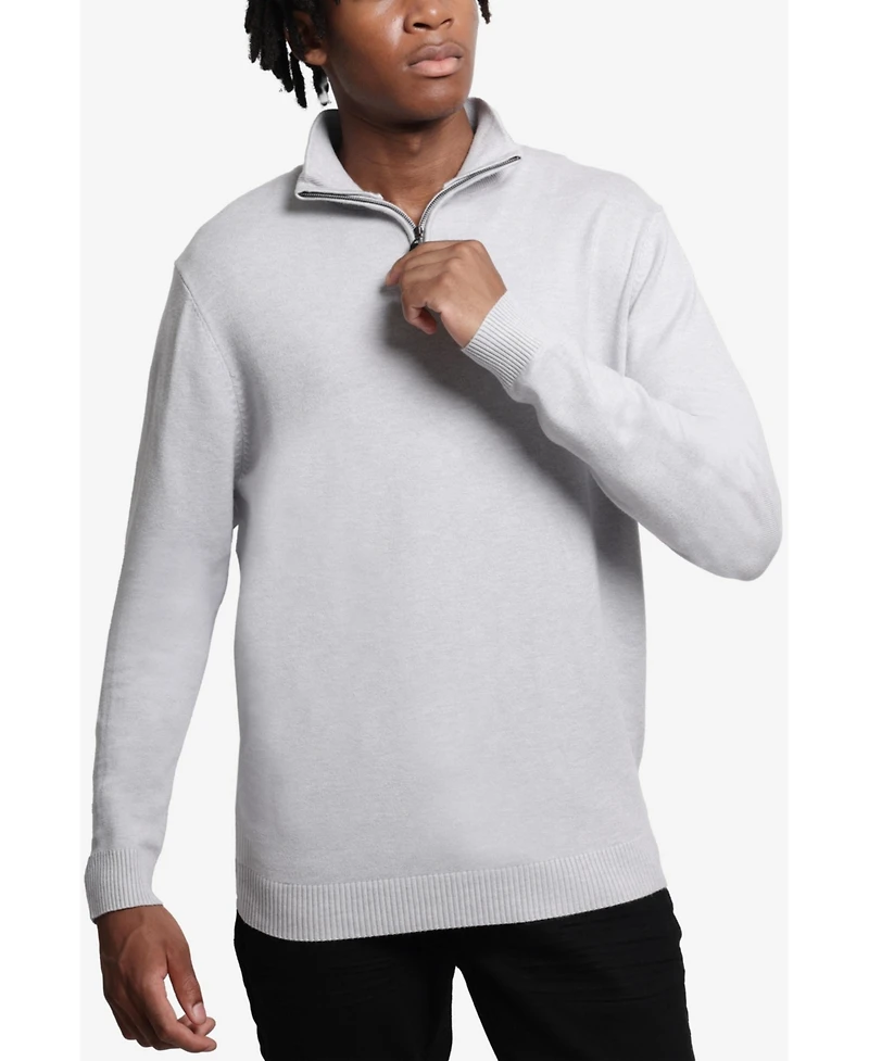 X Ray Men's Quarter Zip Mock Neck Sweater