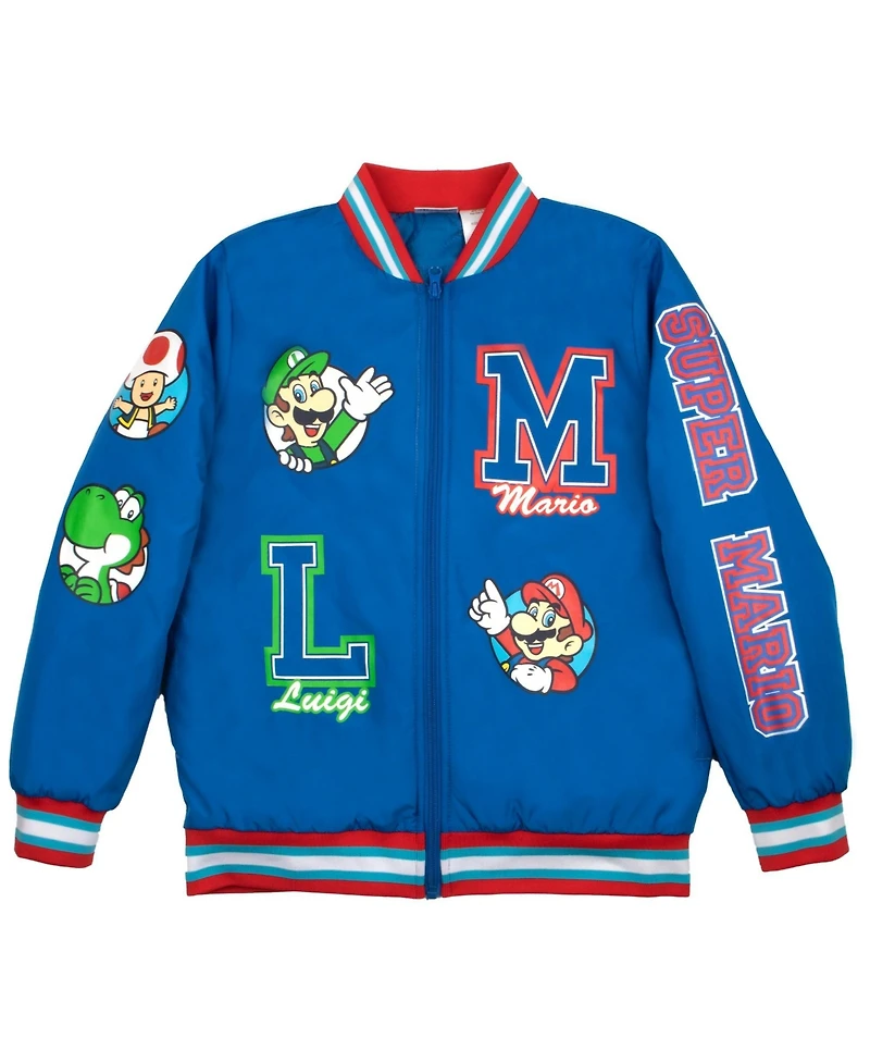 Mario Big Boys Super Luigi Bomber Jacket