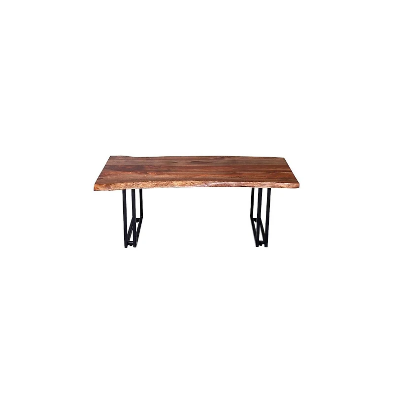 Porter Designs Manzanita Live Edge Solid Sheesham Wood Coffee Table, Brown