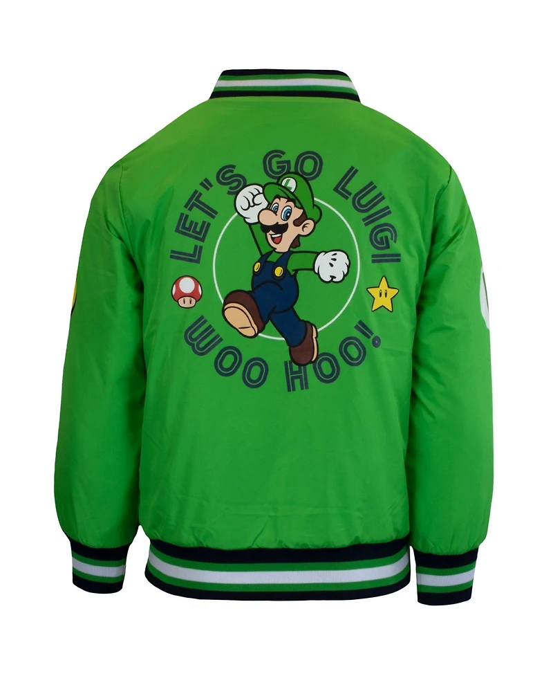 Mario Big Boys Super Luigi Bomber Jacket