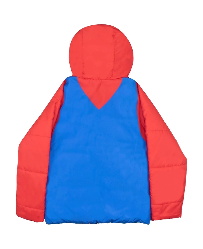 Mario Boys Super Graphic Print Puffer Winter Coat Jacket