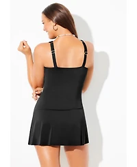 Swimsuits for All Women's Mesh Panel Underwire Swimdress
