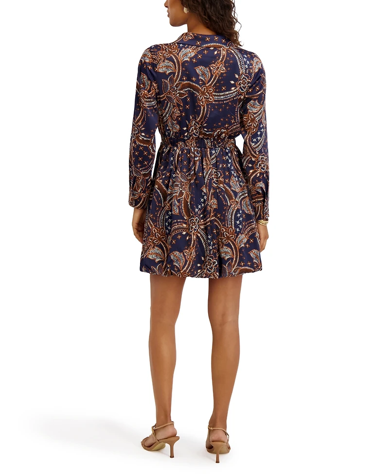kensie Women's Long Sleeve Pull-On Dress