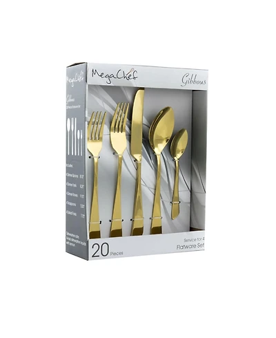 MegaChef Gibbous 20 Piece Flatware Utensil Set