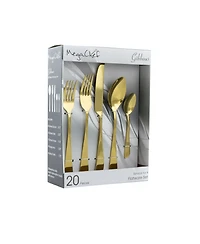 MegaChef Gibbous 20 Piece Flatware Utensil Set