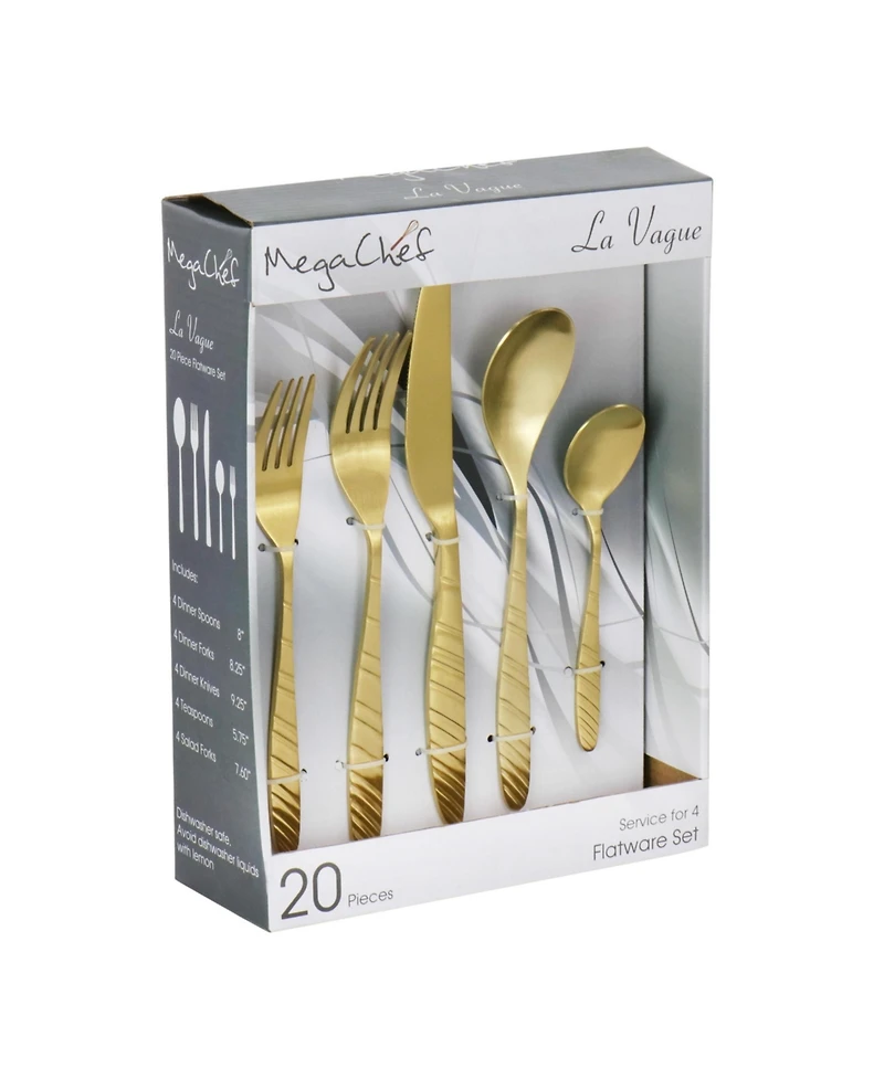 Megachef Stainless Steel 20-Piece Flatware Utensil Set