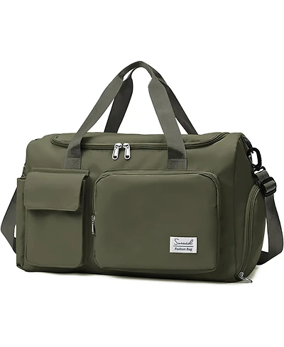 Travel Duffel Bag with Shoes Compartment Sports Gym Bag with Dry Wet Separated Pocket for Men and Women Overnight Bag Weekender Bag Training Handbag