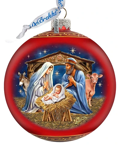 G. Debrekht From Stable to Savior Le Glass Ornament