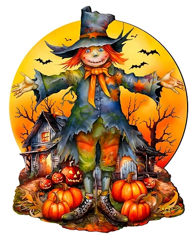Designocracy Scarecrow Holiday Door Decor