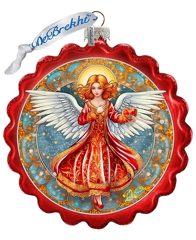 G.Debrekht Angel with Love Glass Christmas Ornament