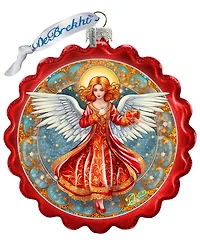 G.Debrekht Angel with Love Glass Christmas Ornament