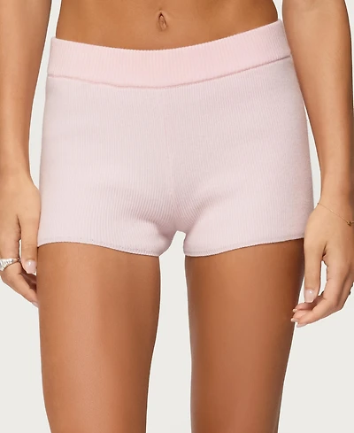 Edikted Women's Lorie Ribbed Knit Shorts